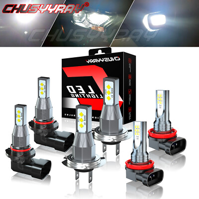 #ad For Mazda 6 2011 2013 LED Headlight 9005 H7 hi lo beam H11 Fog Light Bulbs