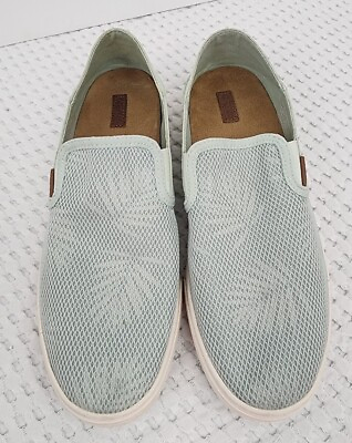 #ad Olukai Shoe Slip On Loafers Womens Size 9M Light Green Mesh Leather