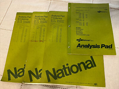 #ad LOT OF 4 National Brand Analysis Pad 3 7 7 amp; 8 Columns Pre owned