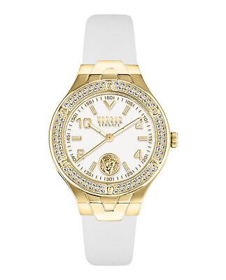 #ad #ad Versus Versace Womens Vittoria Crystal Gold 38mm Strap Fashion Watch