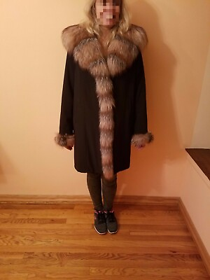 #ad Sophisticated European luxurious coat with beautiful Natural Red Fox US size XL