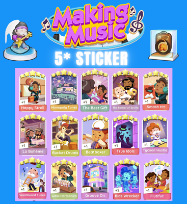 #ad MONOPOLY GO 5 STAR STICKERS ⚡FAST DELIVERY⚡