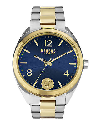 #ad Versus Versace Mens Lexington Two Tone 44mm Bracelet Fashion Watch