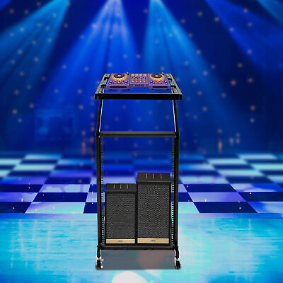 #ad #ad Professional Rack Mount DJ Equipment Stand Studio Mixer Case Rolling Cart TOP