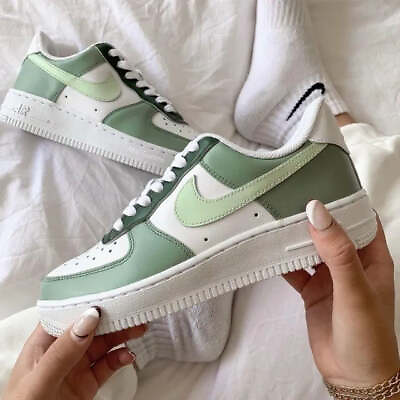 Nike Air Force 1 Custom Low Avocado Two Tone Green Light Shoes Men Women Kids