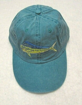#ad DORADO Sport Cap BLUE GREEN Fishing Hat Embroidered Fish Adjustable AG49
