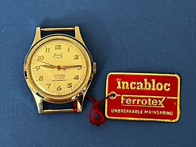 #ad #ad Vintage Swiss Milos Automatic Wrist Watch 17 Jewels Ferrotex new NOS