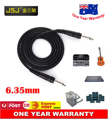 #ad 6.35mm 1 4quot; Male M M Guitar Audio Connector Speaker Adapter Cable Cord Lead 1.5m