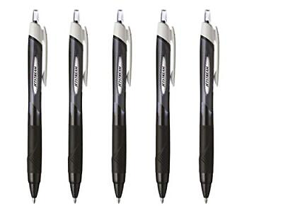 #ad uni ball Jetstream RT Retractable Roller Ball Pens Rubber Grip 1.0mm Black In...