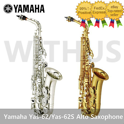 #ad Yamaha YAS 62 YAS 62S 04 Professional Alto Saxophone Plated Gold Silver Warranty