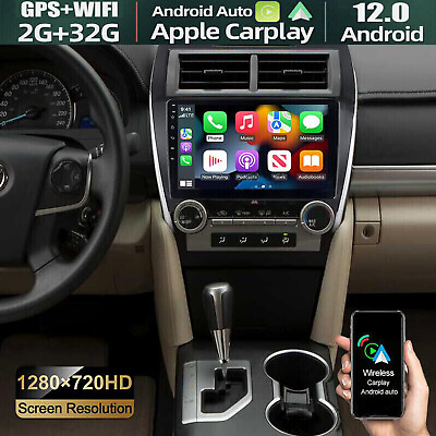 #ad For Toyota Camry 2012 2014 Android 12 Apple CarPlay Car Stereo Radio GPS Navi