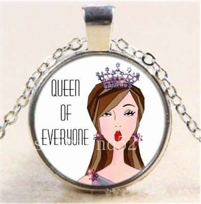 #ad QUEEN FEMINIST POWER FEMALE pendant Silver 20quot; Necklace women mom FREE $10 GIFT