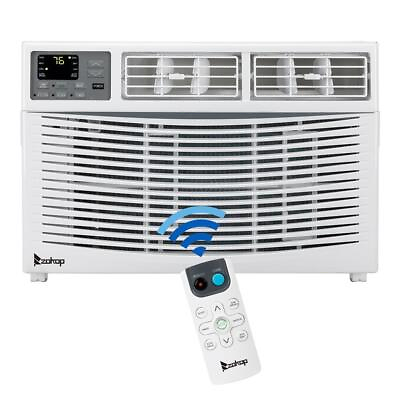 #ad Zokop 5000 15000 BTU Window Air Conditioner AC Unit Knob Remote Control White