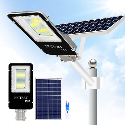 #ad 500W Solar Power Solar Street Light Dusk to Dawn Road PoleRemote Spot Light