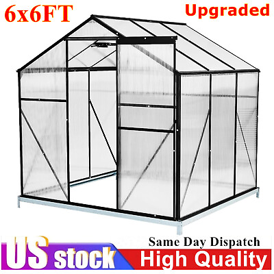 #ad 6x6FT Portable Walk In Greenhouse Outdoor Plant Gardening Green House Canopy