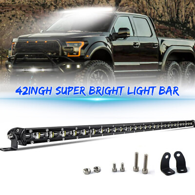 #ad 42 inch Slim LED Light Bar Spot Combo Driving Truck SUV Offroad Boat Truck 40quot;