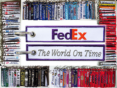 #ad Keyring FEDEX Federal Express Remove Before Flight The World On Time pilot