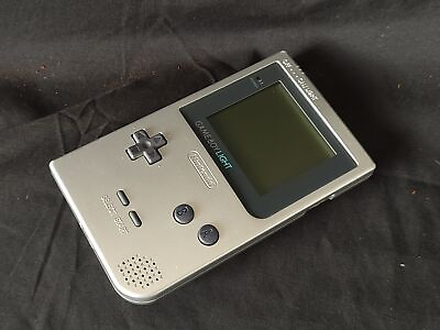 #ad Nintendo Gameboy Light silver color console HGB 101 working g0301