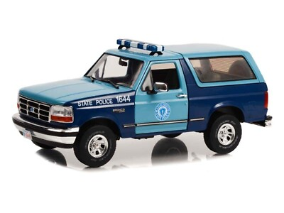 #ad #ad *DAMAGED* 1996 Ford Bronco XLT Massachusetts State Police in 1:18 scale 19120