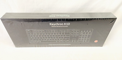 #ad Keychron K10 Full Size Mechanical Keyboard WHITE BACKLIGHT ALUMINUM BROWN SWITCH