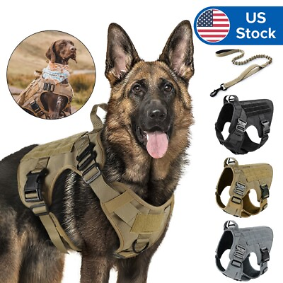#ad rabbitgoo Tactical Dog Harness No pull Extra Large Military Training Vest Handle