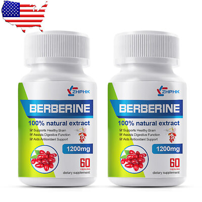 #ad #ad Premium Berberine HCL Extract 1200mg Healthy Brain Anti inflammatory 60Capsules
