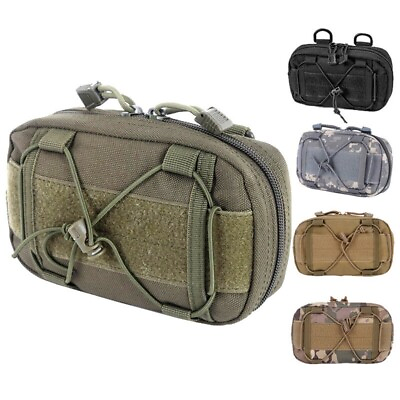 #ad Tactical Molle Horizontal Admin Pouch Compact 1000D Utility EDC Tool Storage Bag