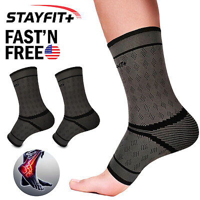#ad Ankle Brace Support Compression Sleeve Wrap Socks Plantar Fasciitis Pain Relief