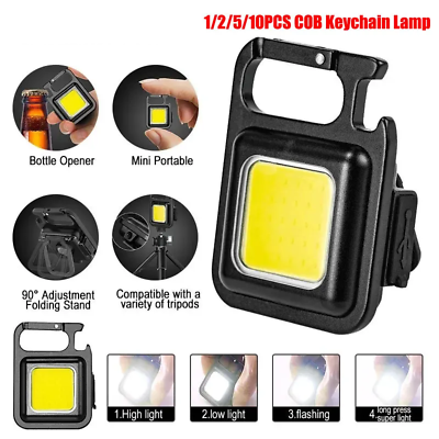 #ad Ultra Bright Mini COB Flashlight Keychain Waterproof Portable Outdoor