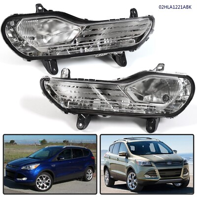 #ad #ad Fit For 13 16 Ford Kuga Escape Pair Front Bumper Fog Light Lamps LeftRight Side