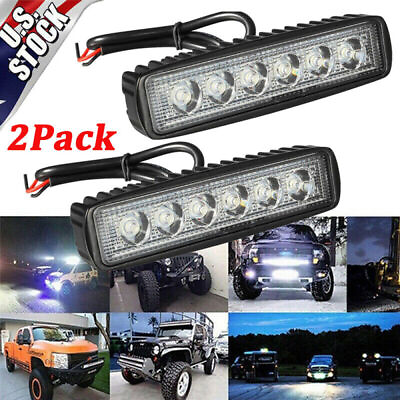 #ad 2x 6inch 36W LED Work Light Bar Spot Pods Fog Lamp Offroad SUV ATV Driving Truck