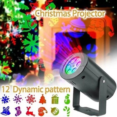 #ad #ad LED Christmas Projector Light Laser Landscape Xmas Moving Fairy Lamp Home Decor