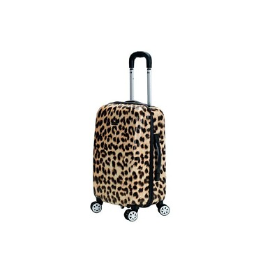 #ad Rockland Safari Hardside Spinner Wheel Luggage Leopard Carry On 20 Inch NEW
