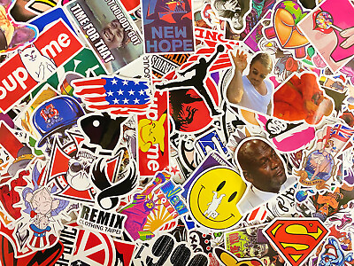 #ad 100 200 300 Random Skateboard Stickers bomb Laptop Luggage Decals Dope Sticker
