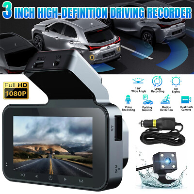 #ad 3#x27;#x27; Dash Dash Cam Front and Rear Car Camera with 24 Hours Recording