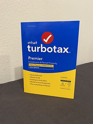#ad NEW Intuit Turbotax Premier Investments Rental Federal amp; State 2022 Windows Mac