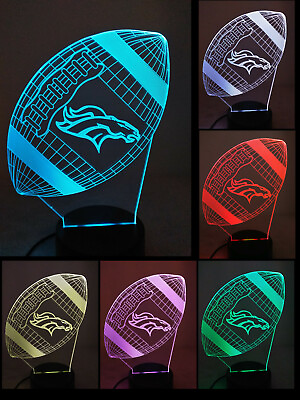 NFL Denver Broncos Football 3D Light