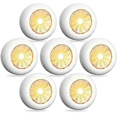 #ad Tap Light Push Light 7 Pack Puck Lights Battery Operated Small Portable Night