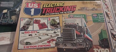 #ad Vintage Tyco US 1 Electric Trucking Interstate Big City Set..FREE SHIPPING