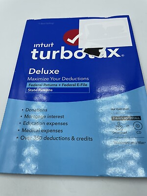 #ad #ad Intuit TurboTax Deluxe Federal State 2022 Brand New
