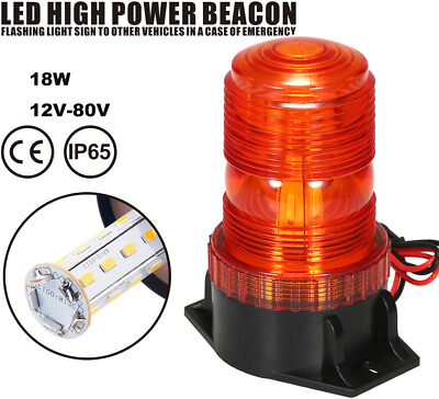 #ad Emergency Warning Light 30 LED Amber18W Flashing Safety Strobe Beacon Light Z9I9