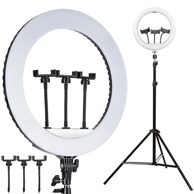 18quot; LED SMD Ring Light Kit with Stand Dimmable 5000K for Makeup Phone Camera