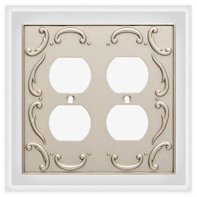 #ad French Lace Double Duplex Light Plate Nickel W10554