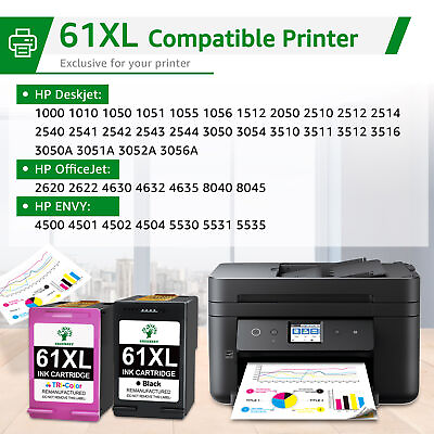 #ad Black Color Ink Cartridges 60XL 61XL 62XL 63XL 64XL 65XL 67XL for HP Printer Lot