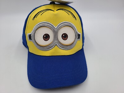 #ad Kids Despicable Me Minion Made Snapback Hat Cap Movie Child Boy Girl Yellow Blue