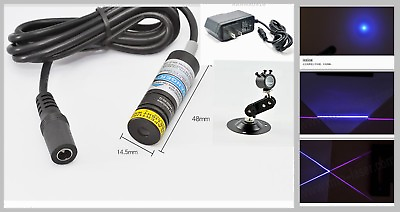 #ad Dia 14.5mm Focusable 20mW 405nm Violet Blue Dot Line Cross Laser Diode Module 5V