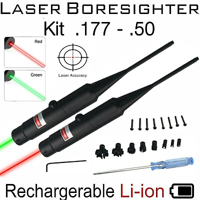 #ad #ad Laser Bore Sight Collimator Red Green .177 to .50 Caliber Sighter Handgun Rifle