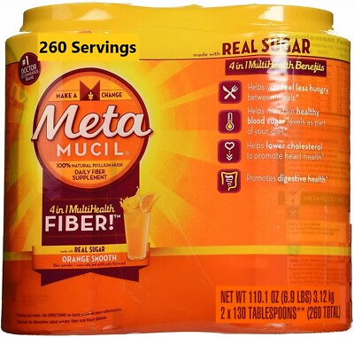 #ad Metamucil Fiber Supplement Orange 260 Servings NEW Free Shipping