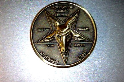 #ad Lucifer Morning Star Fast delivery in USA 1 1 4quot; Solid Brass 3D Coin 31.75MM