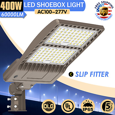#ad 400W LED Shoebox Parking Lot Pole Light Outdoor Commercial Street Area Lighting